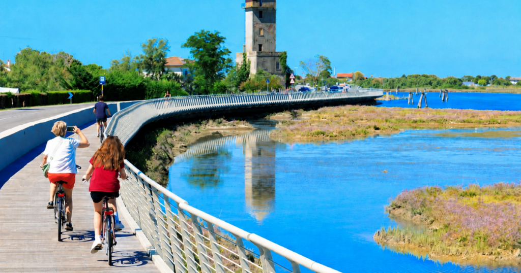 Ponte bicicletta coppia